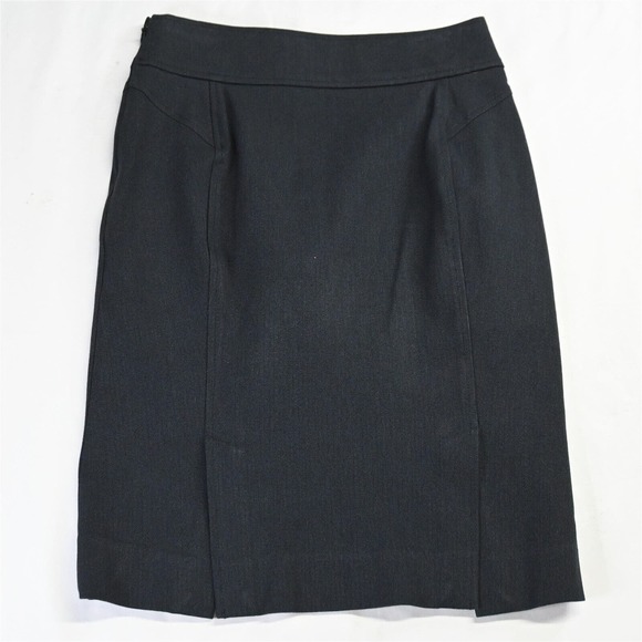 Banana Republic 2 Navy Blue Woven Velvet Stretch Womens Straight Pencil‎ Skirt - Picture 5 of 8